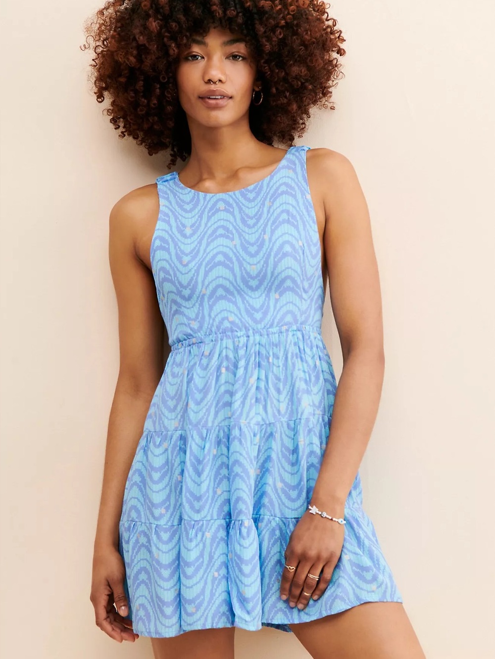 Anthropologie Lusana Kyra Open Back Mini Dress